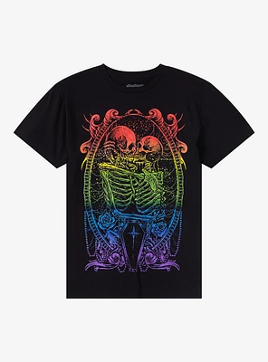 Vampire Freaks Rainbow Kissing Skeletons T-Shirt