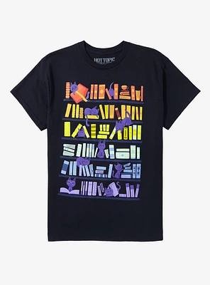 Rainbow Cat Library T-Shirt By TaylorRoss1