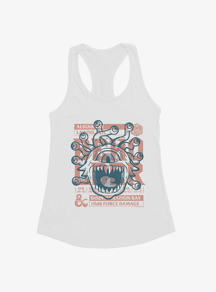 Dungeons & Dragons Beholder Stats Stamp Girls Tank