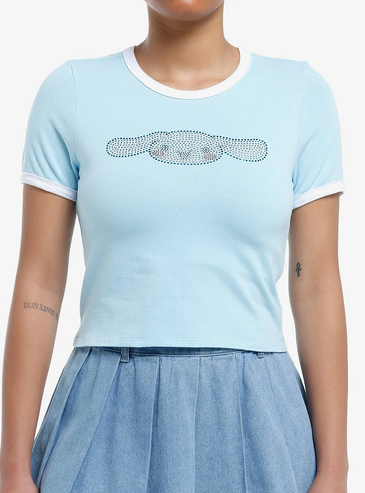 Cinnamoroll Rhinestone Girls Baby Ringer T-Shirt