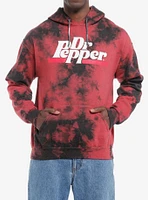 Dr. Pepper Quote Red & Black Tie-Dye Hoodie