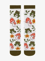 Mushroom Frog Crew Socks