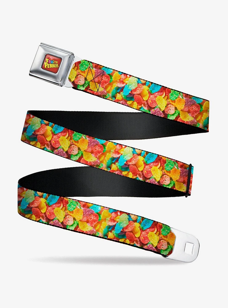 The Flintstones Fruity Pebbles Vivid Cereal Close Up Seatbelt Belt