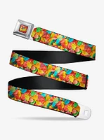 The Flintstones Fruity Pebbles Vivid Cereal Close Up Seatbelt Belt