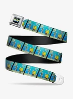 SpongeBob SquarePants And Squidward Pizza Scene Pose Blocks Seatbelt Belt