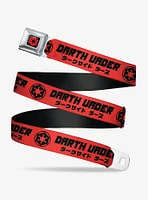 Star Wars Darth Vader Text And Galactic Empire Logo Seatbelt Belt