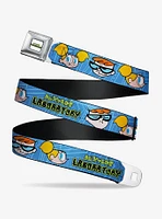 Dexter's Laboratory Title Logo With Dexter And Dee Seatbelt Belt