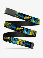 DC Comics Batman Poses And Logo Collage Flip Web Belt