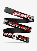 Friday The 13th Jason Voorhees Mask Text Flip Web Belt