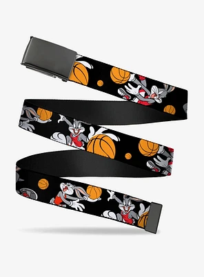 Looney Tunes Bugs Bunny Basketball Poses Flip Web Belt