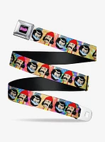 Cheech & Chong Homies Dreamland Pose Flip Tie Dye Multi Seatbelt Belt