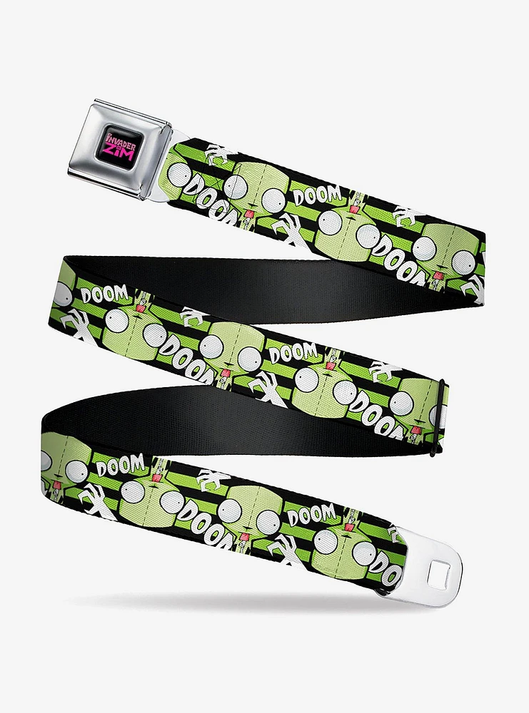 Invader Zim Gir Doom Flip Poses Stripe Seatbelt Belt