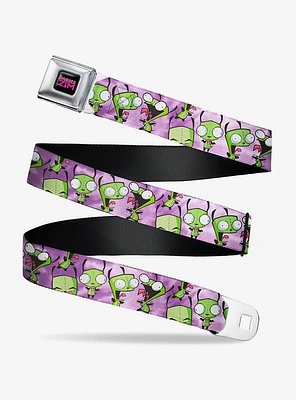 Invader Zim Gir Poses Tie Dye Seatbelt Belt