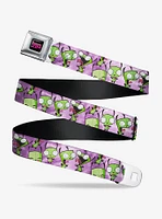 Invader Zim Gir Poses Tie Dye Seatbelt Belt