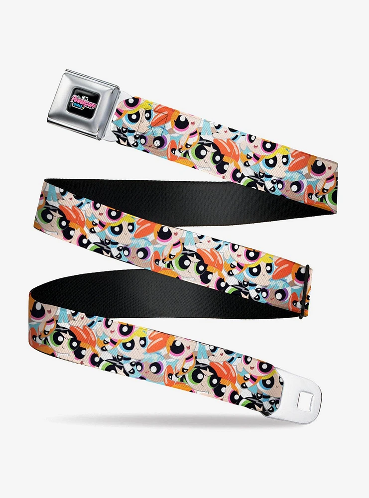 The Powerpuff Girls Expressions Stacked Seatbelt Belt