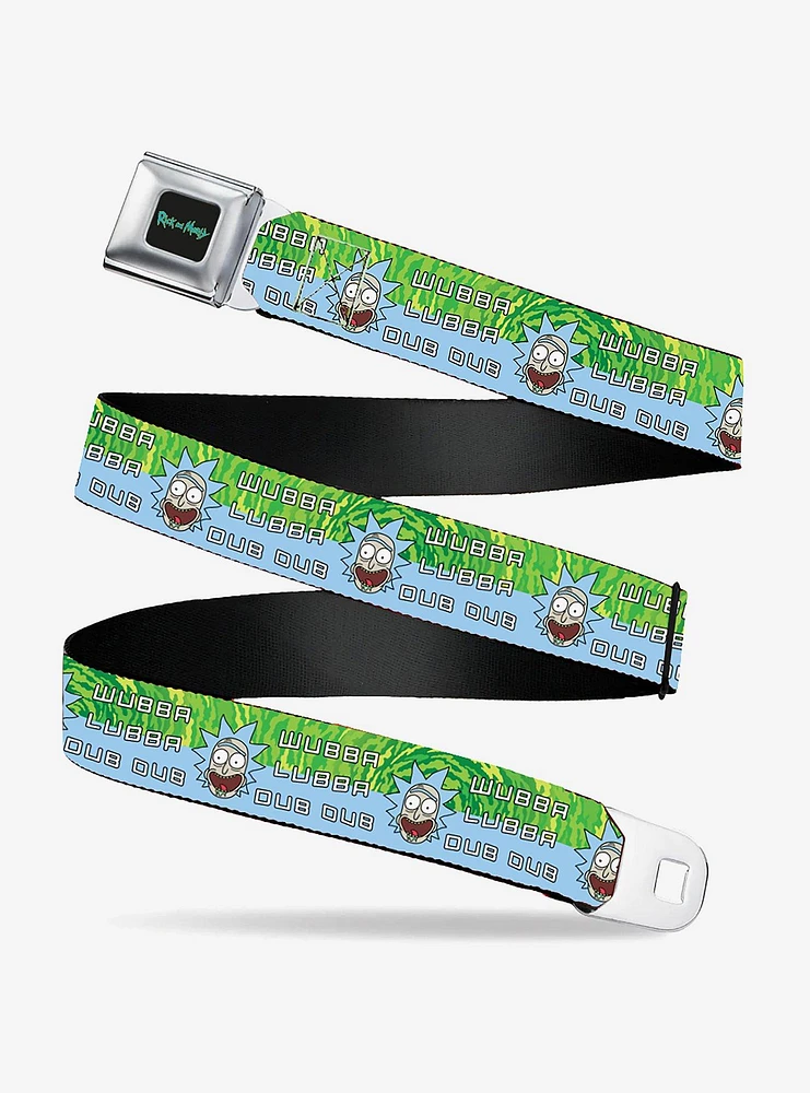 Rick And Morty Wubba Lubba Dub Faces Seatbelt Belt