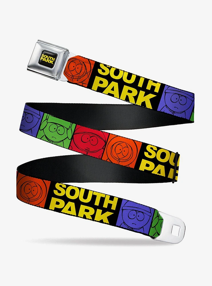 South Park Boys Title Logo Color Block Seatbelt Belt