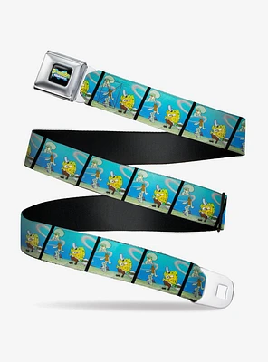 SpongeBob SquarePants And Squidward Pizza Scene Pose Blocks Seatbelt Belt