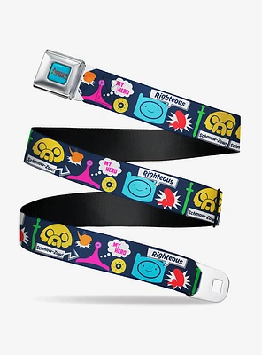 Adventure Time Finn Jake Icons Quotes Seatbelt Belt