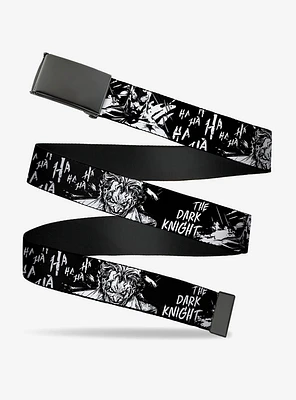 DC Comics Batman The Dark Knight Joker Smiling Close Up Flip Web Belt