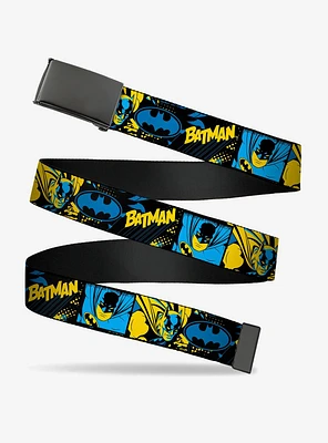 DC Comics Batman Poses And Logo Collage Flip Web Belt