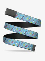Disney100 Mickey Mouse And Friends Poses Scattered Flip Web Belt