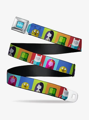 Adventure Time Five Character Pose Color Blocks Seatbelt Belt