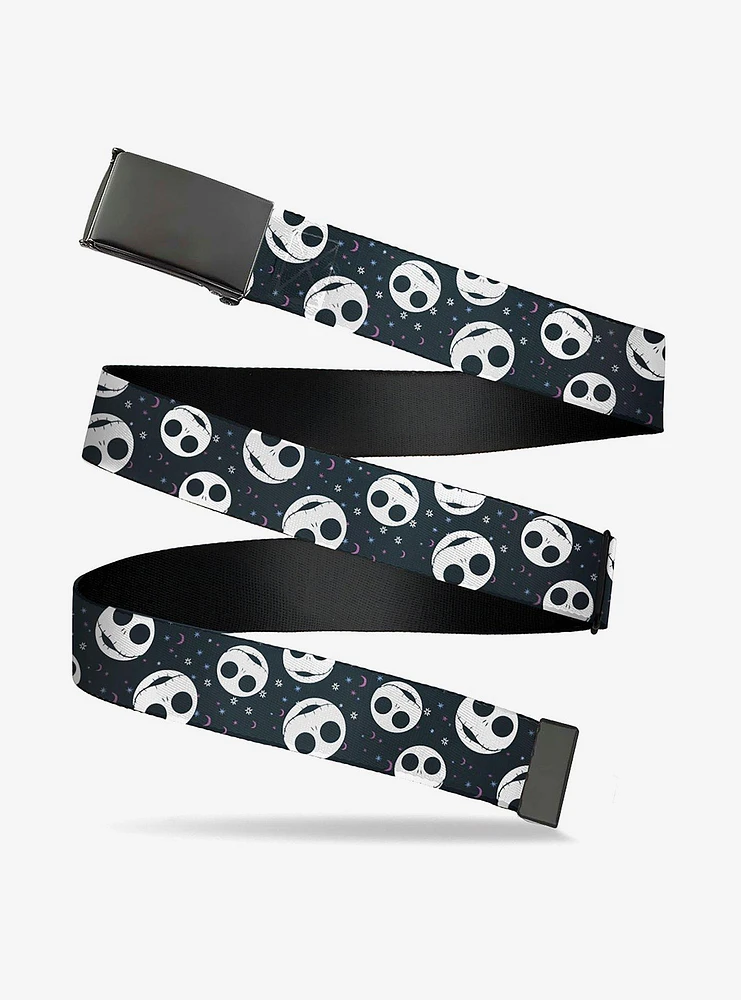 Disney The Nightmare Before Christmas Smiling Jack Moon And Stars Flip Web Belt