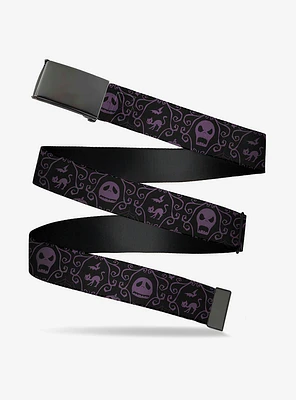 Disney The Nightmare Before Christmas Jack Decorative Cat Purple Flip Web Belt