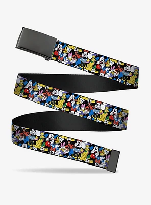 Disney Mickey And Friends Sensational Six Poses Stacked Flip Web Belt