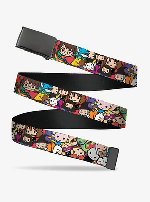 Harry Potter Chibi Charms Characters Stacked Flip Web Belt