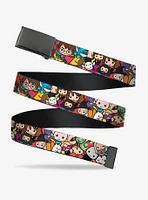 Harry Potter Chibi Charms Characters Stacked Flip Web Belt