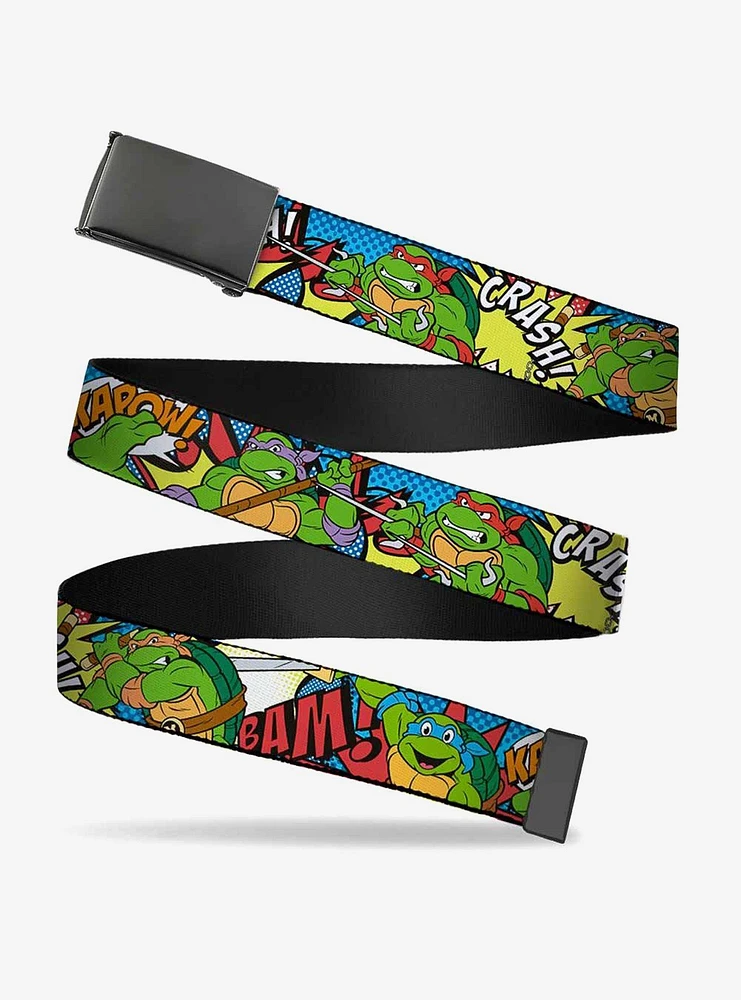 Teenage Mutant Ninja Turtles Action Poses Action Bubbles Dots Flip Web Belt