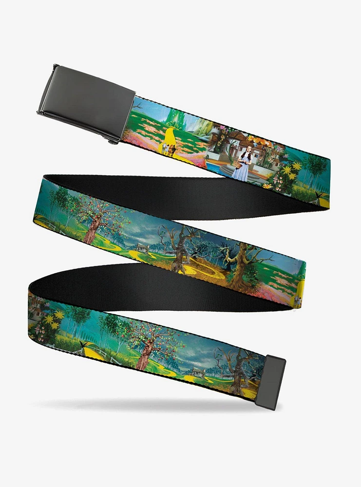 The Wizard of Oz Brick Road Scenes Flip Web Belt