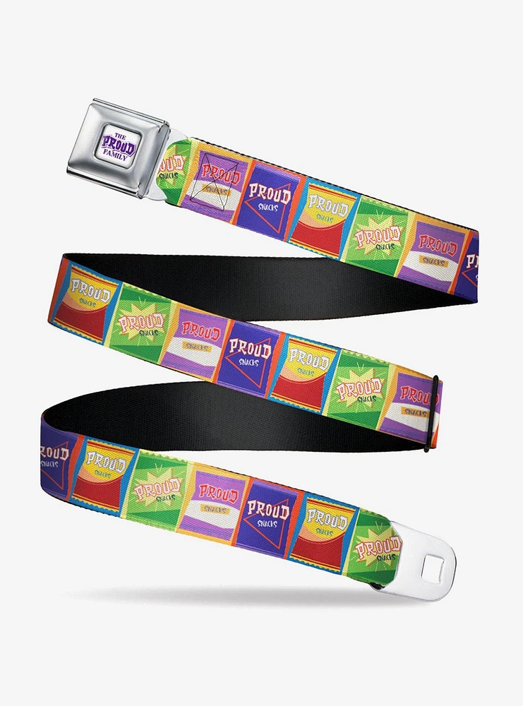 Disney The Proud Family Snacks Logo Blocks Seatbelt Belt