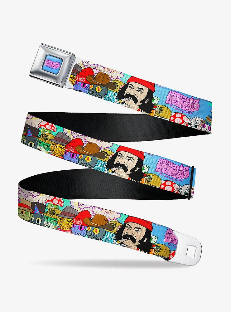 Cheech & Chong Homies Dreamland Title Logo Seatbelt Belt