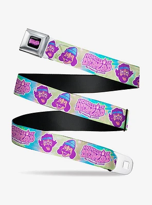 Cheech & Chong Homies Dreamland Title Logo Tie Dye Seatbelt Belt