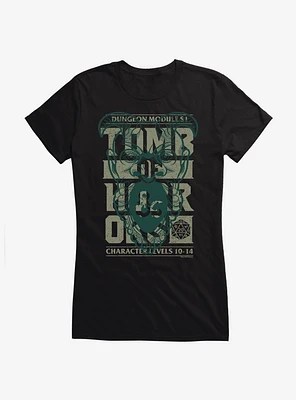 Dungeons & Dragons Tomb Of Horrors Dungeon Module Stamp Girls T-Shirt