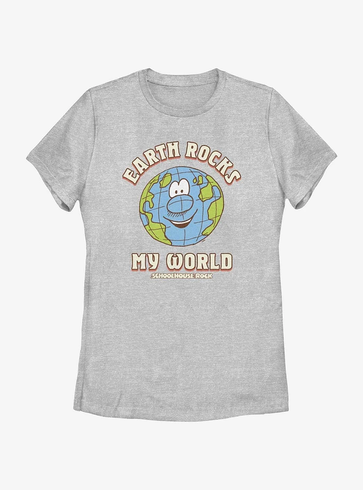 Schoolhouse Rock Earth Rocks My World Womens T-Shirt