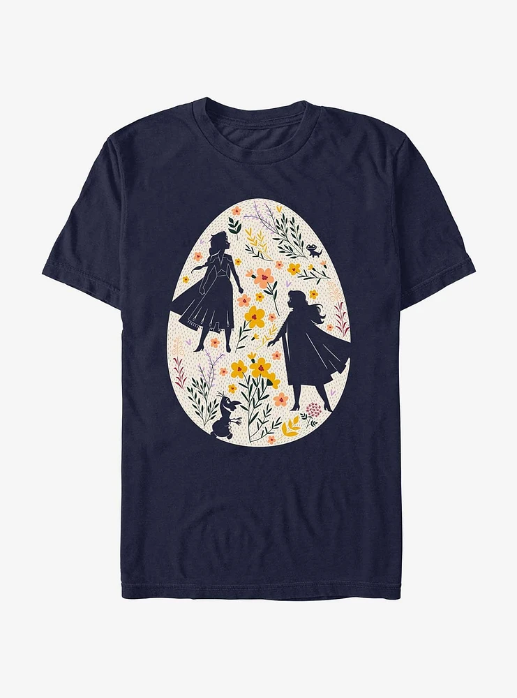 Disney Frozen Elsa Anna Olaf Egg Silhouette T-Shirt