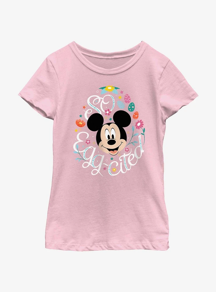 Disney Mickey Mouse So Egg-Cited Youth Girls T-Shirt