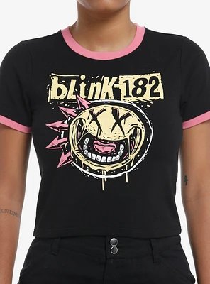 Blink-182 Smiling Face Girls Baby Ringer T-Shirt