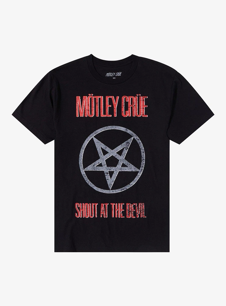 Motley Crue Shout At The Devil Faux Distressed T-Shirt