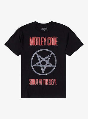 Motley Crue Shout At The Devil Faux Distressed T-Shirt