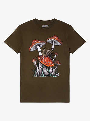 Snail Mushrooms T-Shirt By Diana Levin