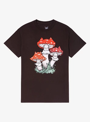 Kitty Mushroom Creature T-Shirt By Guild Of Calamity