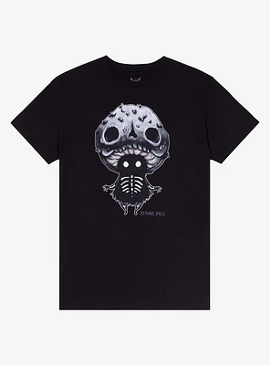 Skeleton Mushroom Creature T-Shirt By Guild Of Calamity