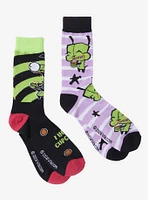 Invader Zim GIR Stripe Crew Socks 2 Pair