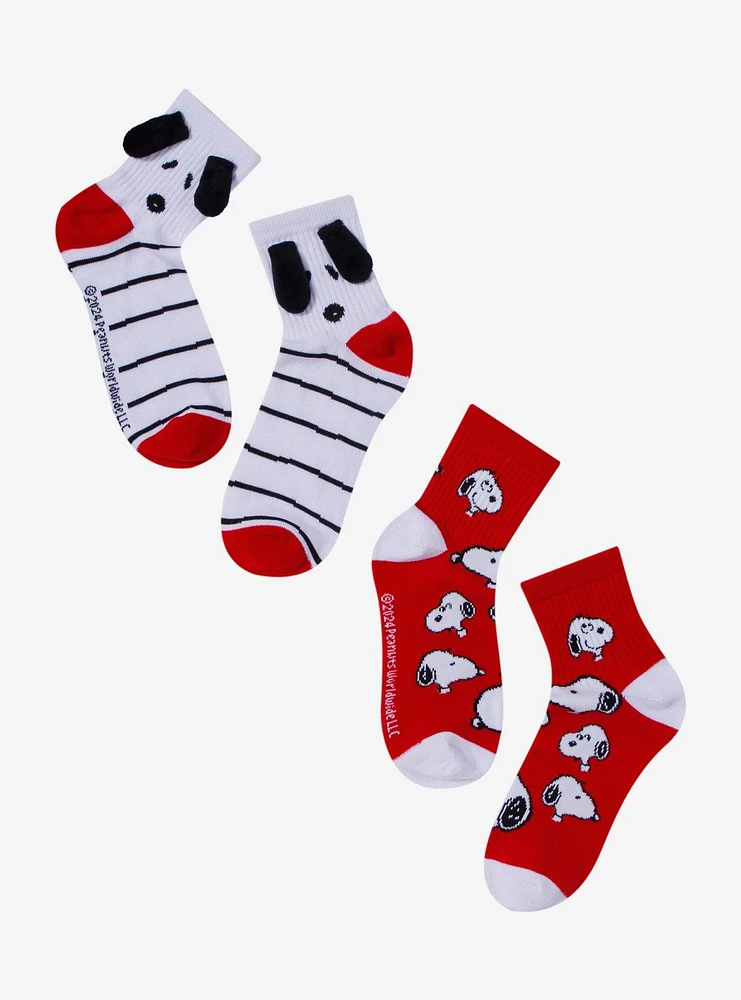 Peanuts Red Snoopy Ankle Socks 2 Pair