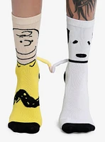 Peanuts Snoopy & Charlie Brown Magnetic Arms Mismatch Crew Socks